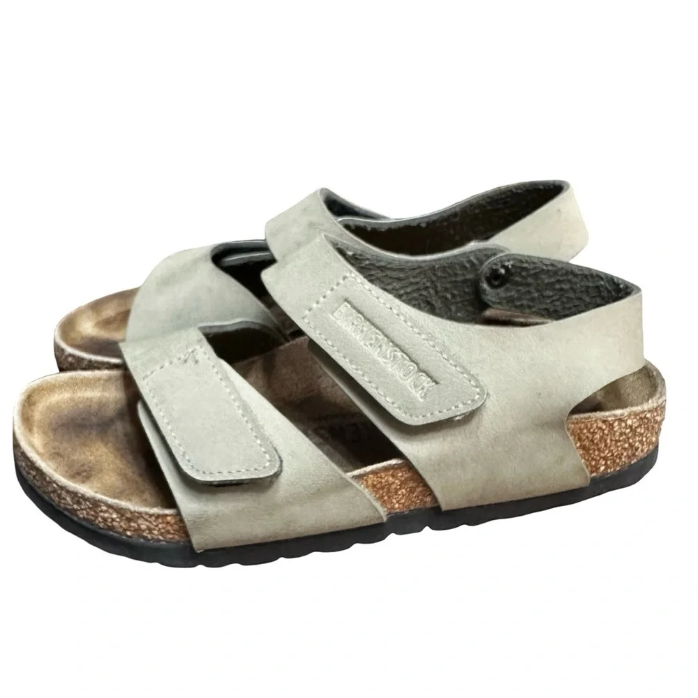 BIRKENSTOCK PALU LOGO BS NARROW BIRKO-FLOR SANDAL GREEN EU 35 US 4.5